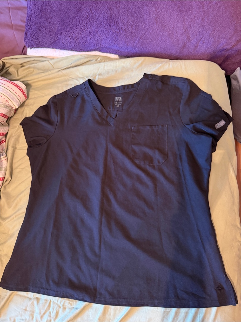 Insight Medcouture Black Scrub Top